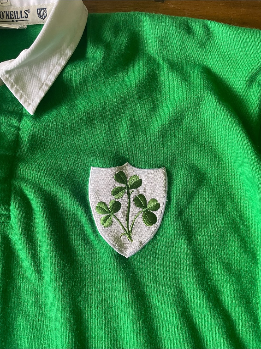 Vintage Irish Ireland Rugby Shirt O'Neills Team Green Long Sleeve Patch XXL - Picture 3 of 9